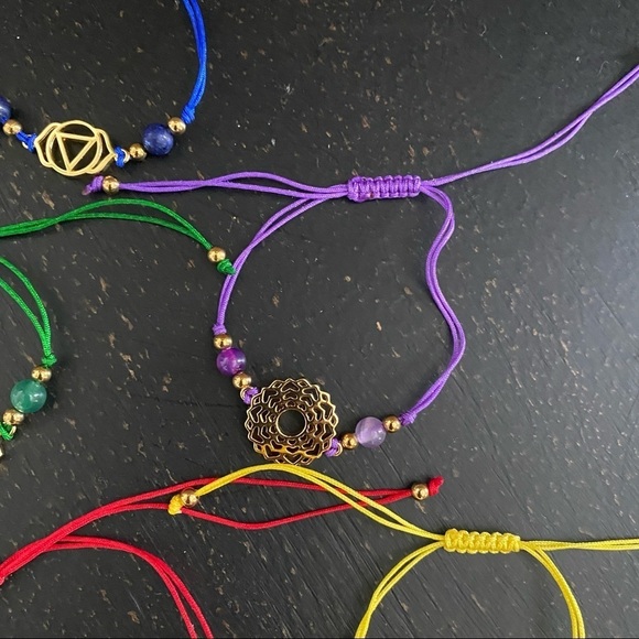 Chakra Yoga Heaking Energy 7 Colorful Bracelts - Picture 7 of 7